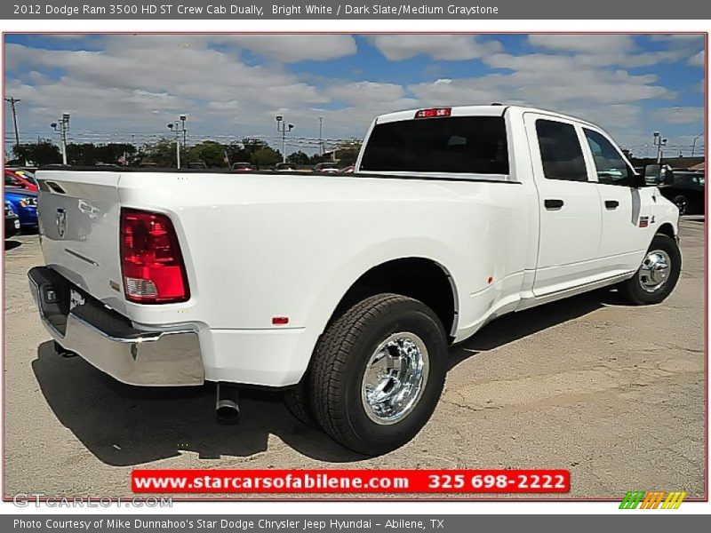 Bright White / Dark Slate/Medium Graystone 2012 Dodge Ram 3500 HD ST Crew Cab Dually