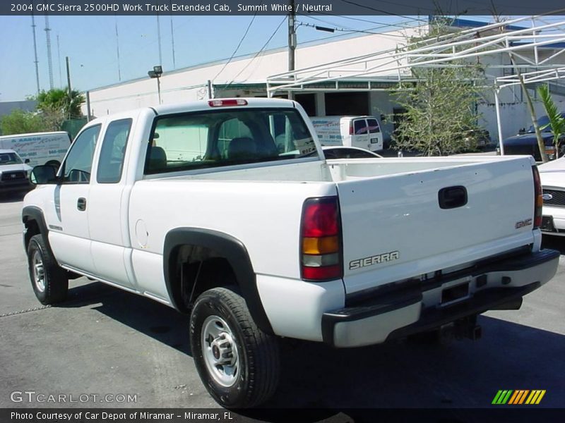 Summit White / Neutral 2004 GMC Sierra 2500HD Work Truck Extended Cab