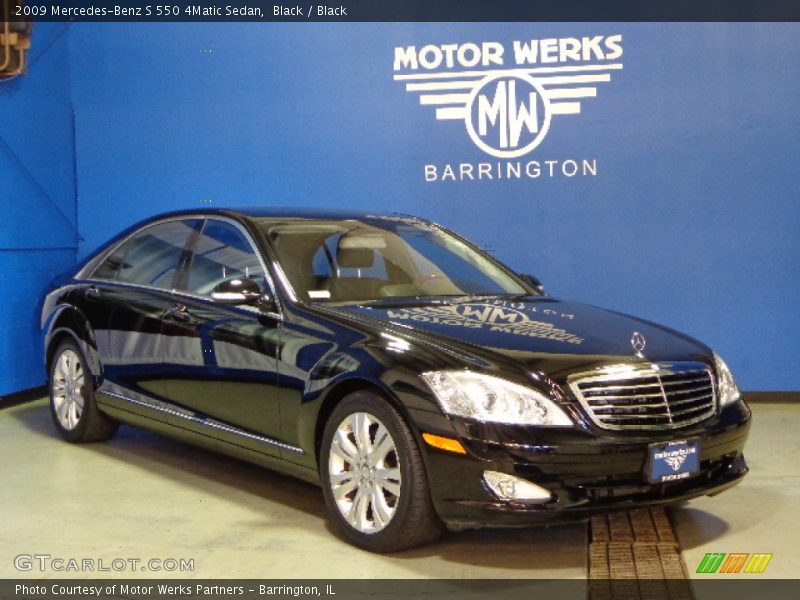 Black / Black 2009 Mercedes-Benz S 550 4Matic Sedan