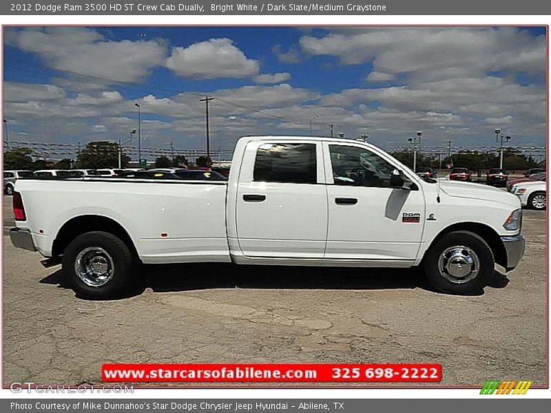 Bright White / Dark Slate/Medium Graystone 2012 Dodge Ram 3500 HD ST Crew Cab Dually