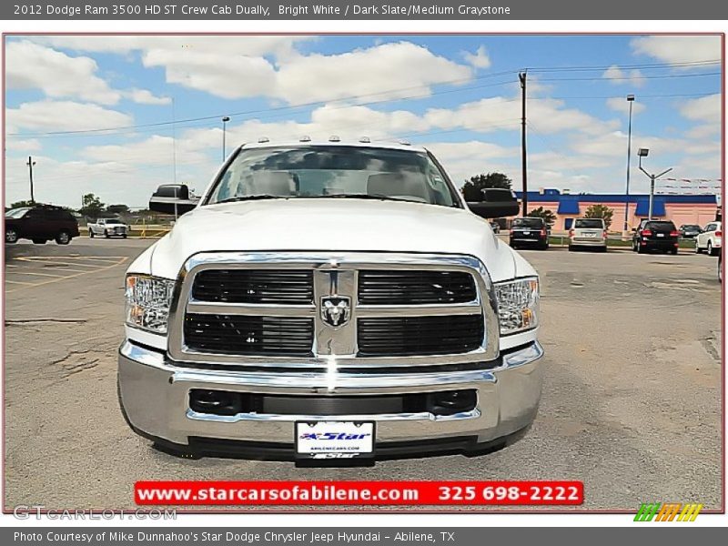Bright White / Dark Slate/Medium Graystone 2012 Dodge Ram 3500 HD ST Crew Cab Dually