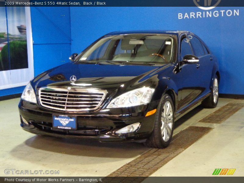Black / Black 2009 Mercedes-Benz S 550 4Matic Sedan