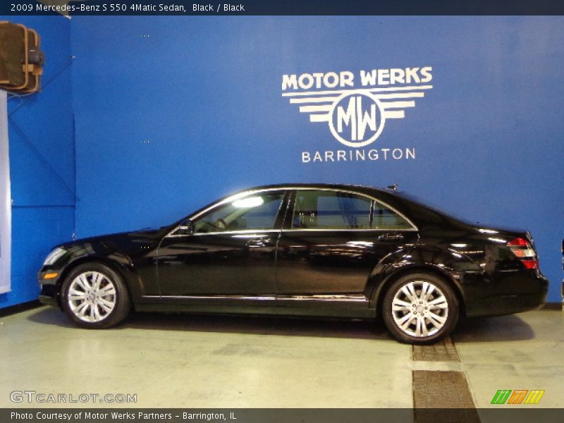 Black / Black 2009 Mercedes-Benz S 550 4Matic Sedan