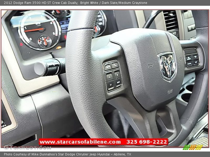 Bright White / Dark Slate/Medium Graystone 2012 Dodge Ram 3500 HD ST Crew Cab Dually