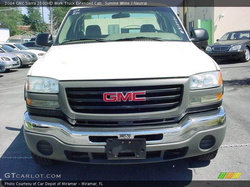 Summit White / Neutral 2004 GMC Sierra 2500HD Work Truck Extended Cab