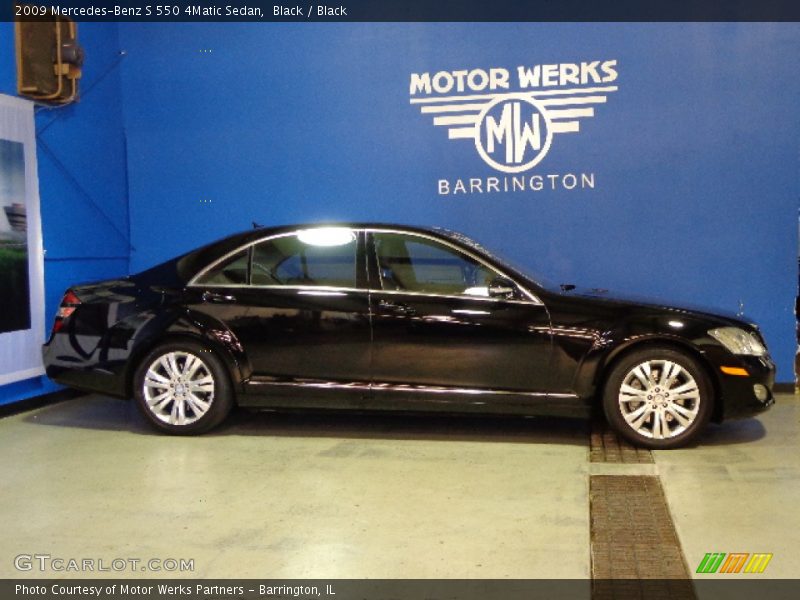 Black / Black 2009 Mercedes-Benz S 550 4Matic Sedan