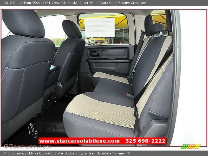 Bright White / Dark Slate/Medium Graystone 2012 Dodge Ram 3500 HD ST Crew Cab Dually