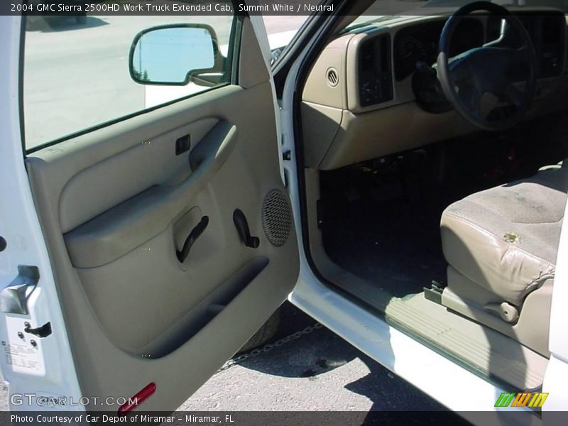Summit White / Neutral 2004 GMC Sierra 2500HD Work Truck Extended Cab