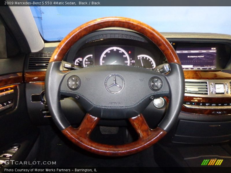Black / Black 2009 Mercedes-Benz S 550 4Matic Sedan