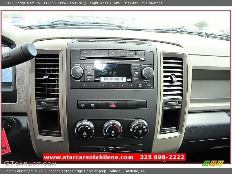 Bright White / Dark Slate/Medium Graystone 2012 Dodge Ram 3500 HD ST Crew Cab Dually