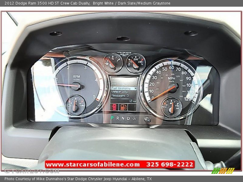 Bright White / Dark Slate/Medium Graystone 2012 Dodge Ram 3500 HD ST Crew Cab Dually