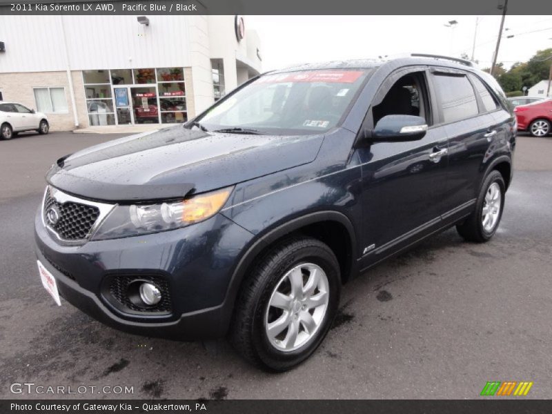Pacific Blue / Black 2011 Kia Sorento LX AWD