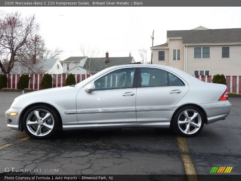 Brilliant Silver Metallic / Black 2005 Mercedes-Benz C 230 Kompressor Sedan