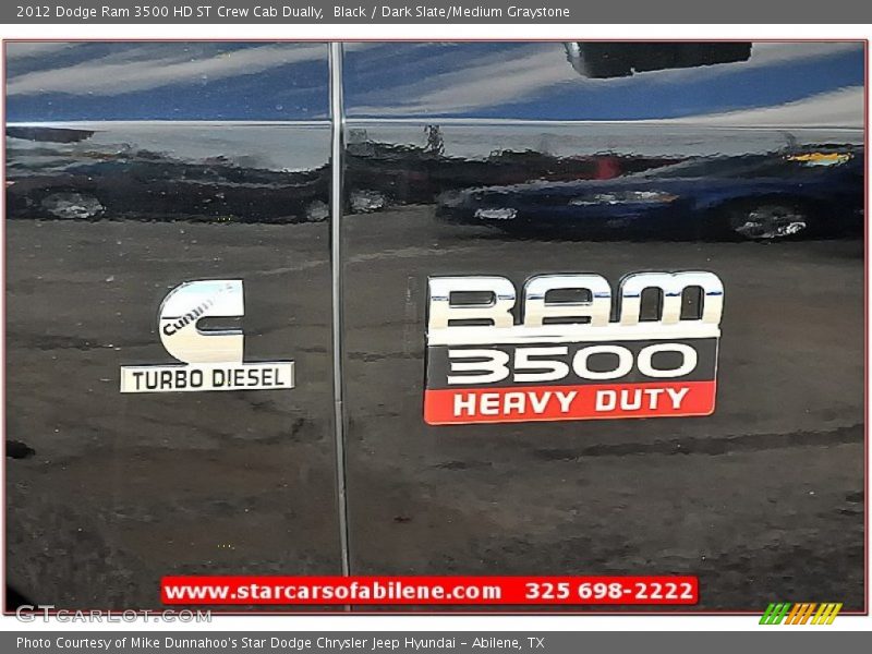 Black / Dark Slate/Medium Graystone 2012 Dodge Ram 3500 HD ST Crew Cab Dually