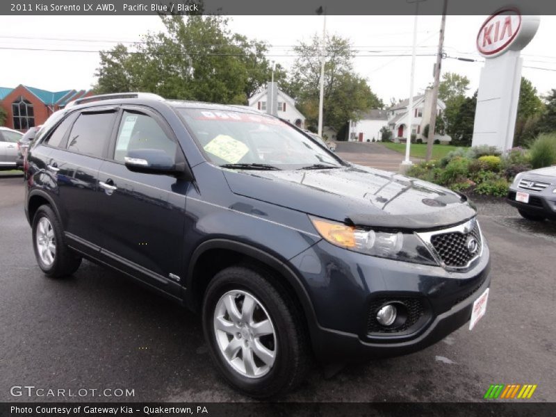 Pacific Blue / Black 2011 Kia Sorento LX AWD