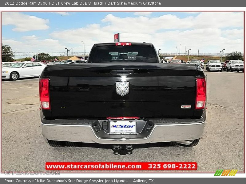 Black / Dark Slate/Medium Graystone 2012 Dodge Ram 3500 HD ST Crew Cab Dually