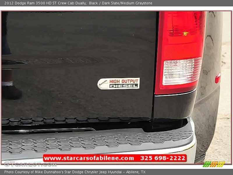 Black / Dark Slate/Medium Graystone 2012 Dodge Ram 3500 HD ST Crew Cab Dually