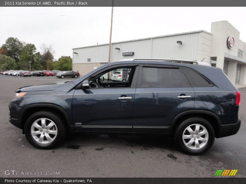 Pacific Blue / Black 2011 Kia Sorento LX AWD