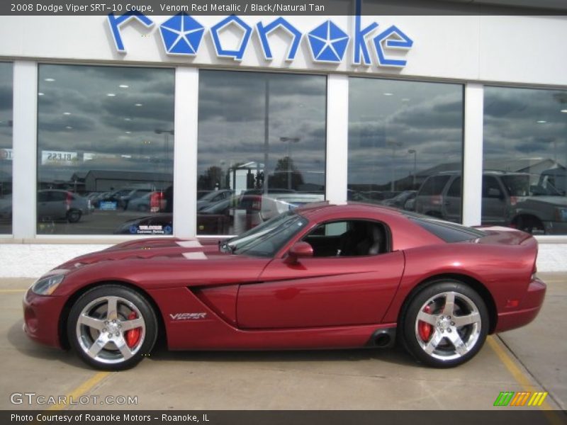 Venom Red Metallic / Black/Natural Tan 2008 Dodge Viper SRT-10 Coupe