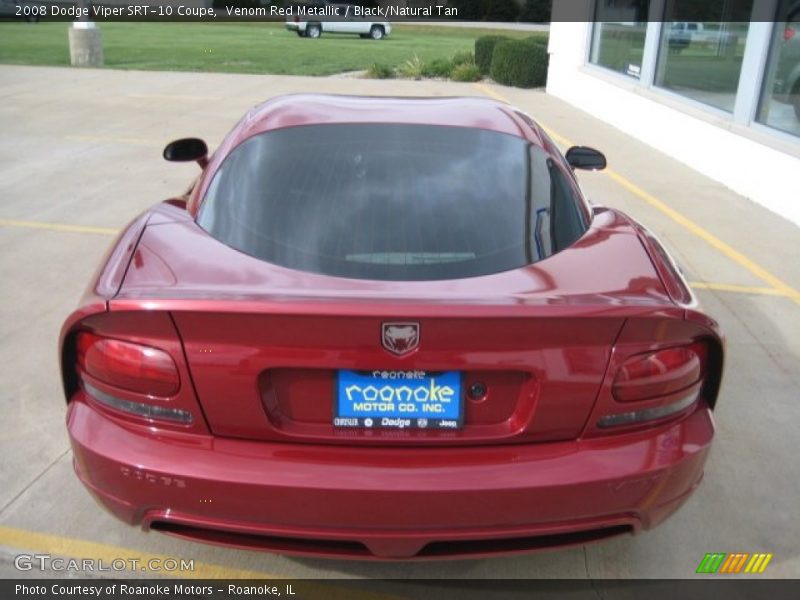 Venom Red Metallic / Black/Natural Tan 2008 Dodge Viper SRT-10 Coupe