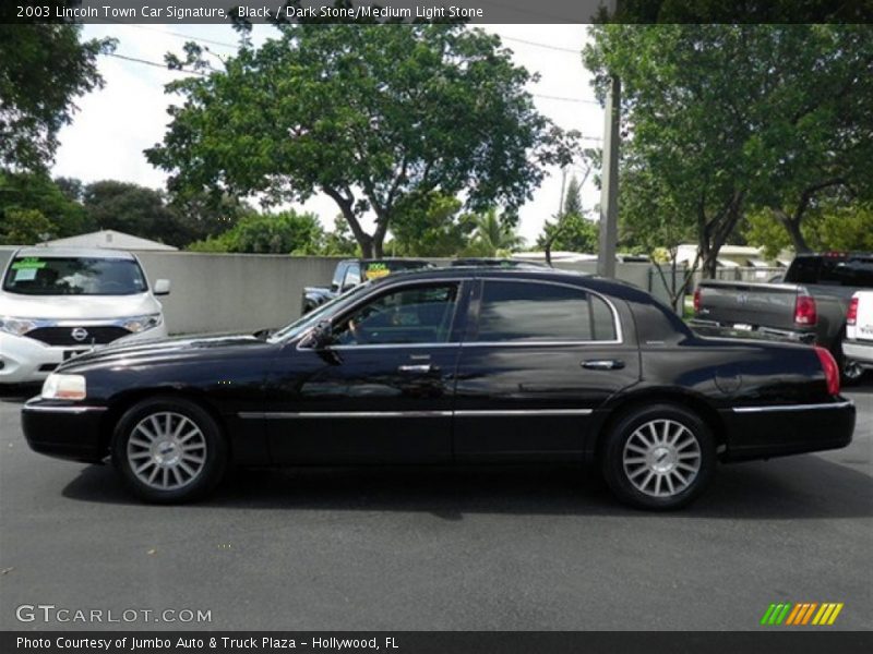 Black / Dark Stone/Medium Light Stone 2003 Lincoln Town Car Signature