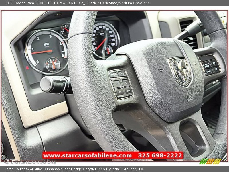Black / Dark Slate/Medium Graystone 2012 Dodge Ram 3500 HD ST Crew Cab Dually