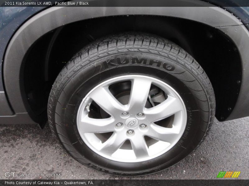 Pacific Blue / Black 2011 Kia Sorento LX AWD