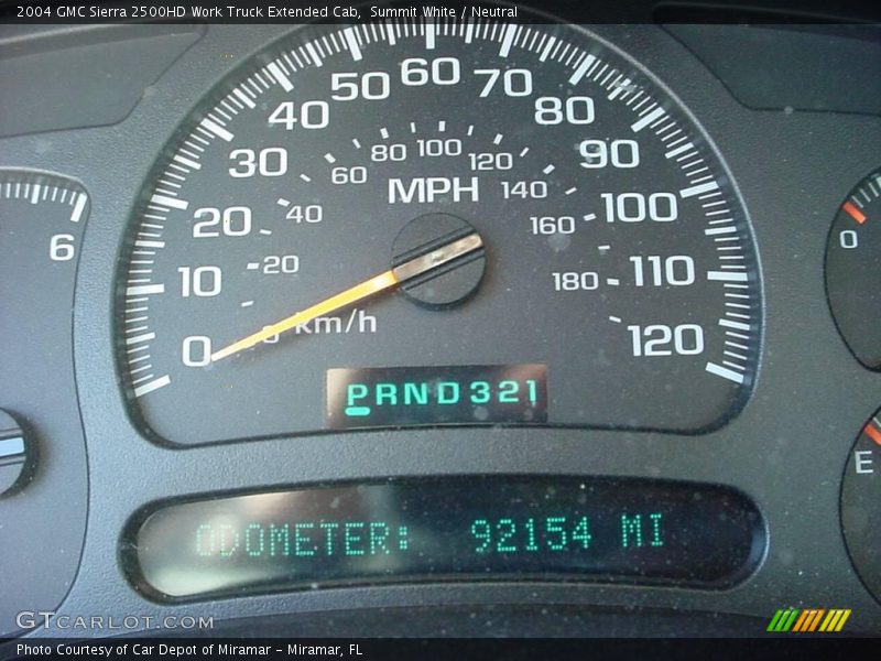 Summit White / Neutral 2004 GMC Sierra 2500HD Work Truck Extended Cab