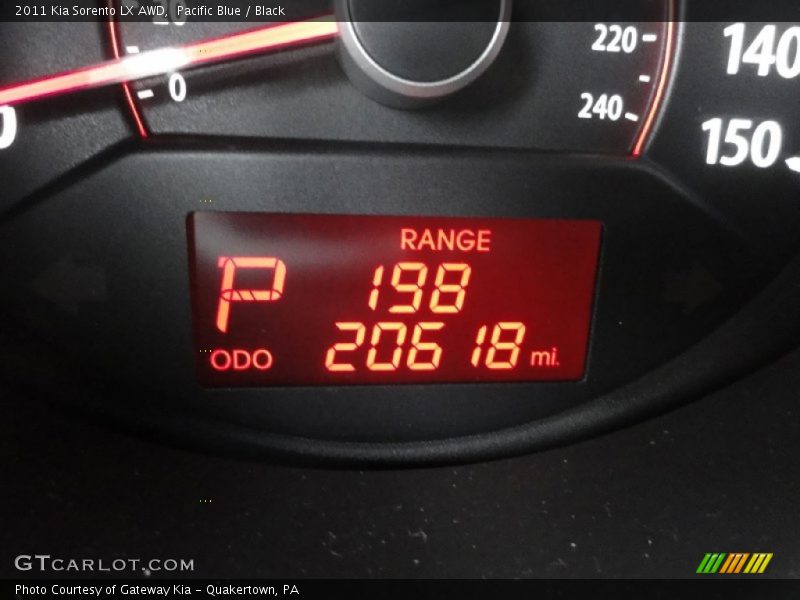 Pacific Blue / Black 2011 Kia Sorento LX AWD