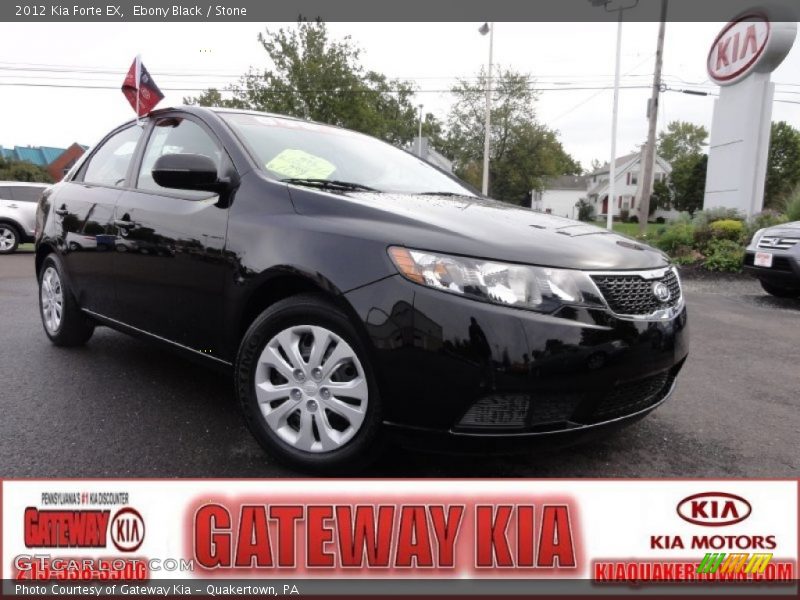 Ebony Black / Stone 2012 Kia Forte EX