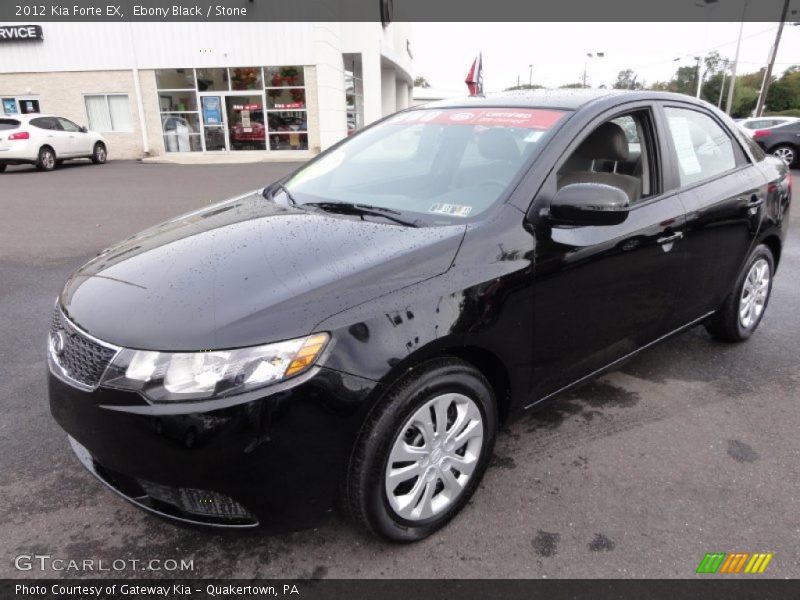Ebony Black / Stone 2012 Kia Forte EX