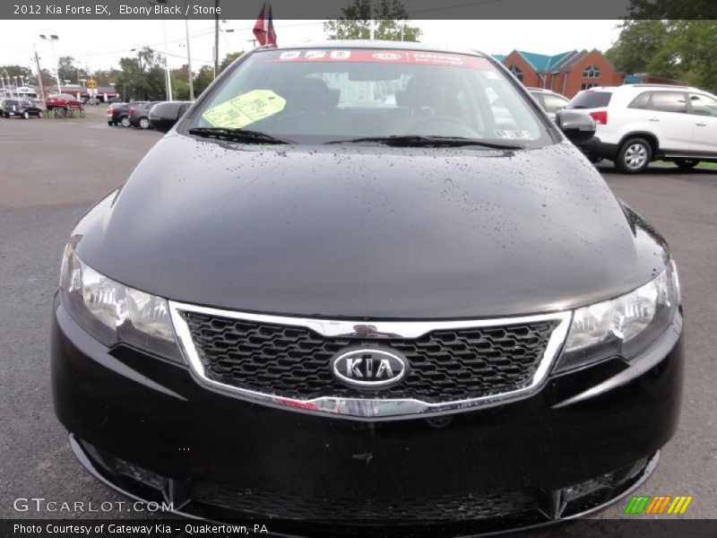 Ebony Black / Stone 2012 Kia Forte EX