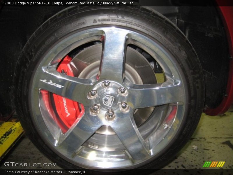 Venom Red Metallic / Black/Natural Tan 2008 Dodge Viper SRT-10 Coupe