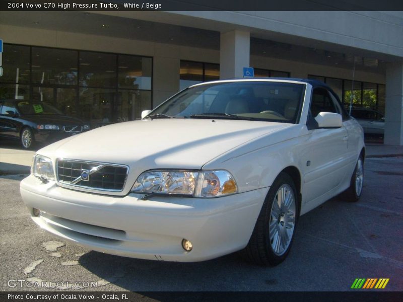 White / Beige 2004 Volvo C70 High Pressure Turbo