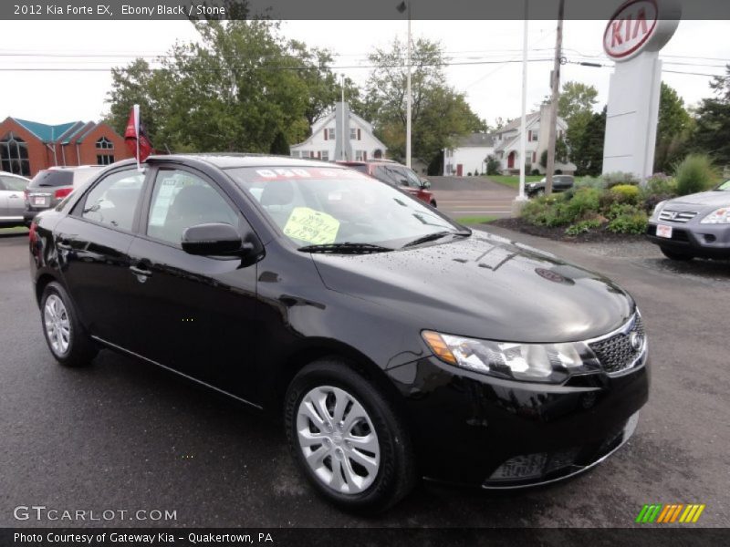 Ebony Black / Stone 2012 Kia Forte EX