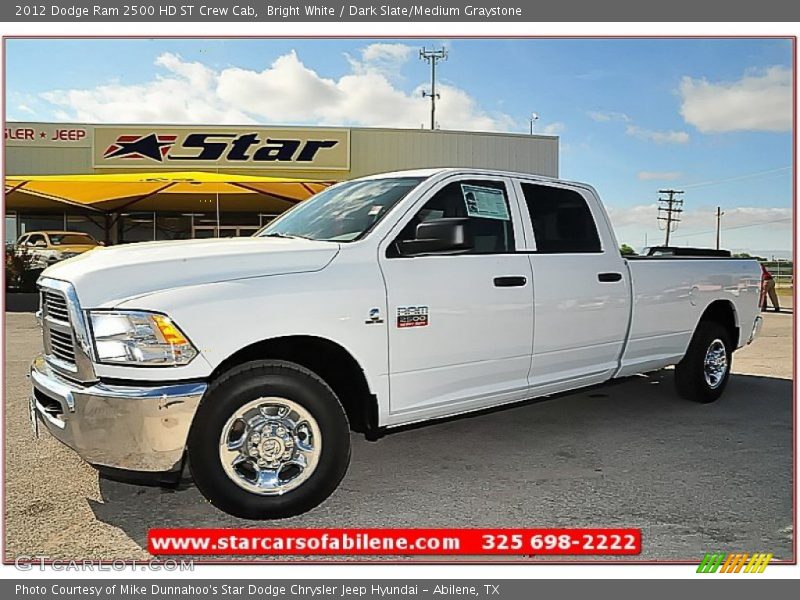 Bright White / Dark Slate/Medium Graystone 2012 Dodge Ram 2500 HD ST Crew Cab