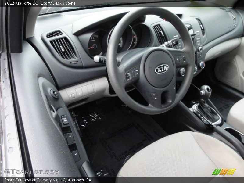 Ebony Black / Stone 2012 Kia Forte EX