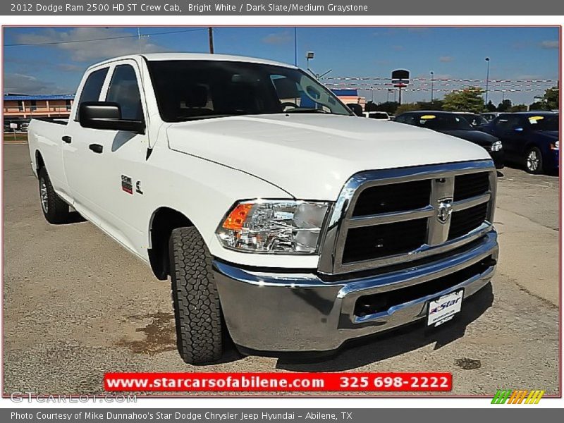 Bright White / Dark Slate/Medium Graystone 2012 Dodge Ram 2500 HD ST Crew Cab