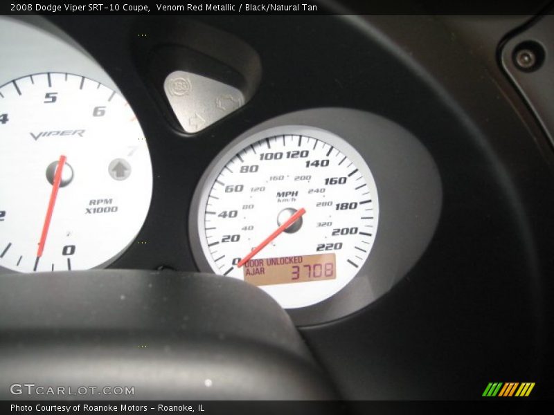 Venom Red Metallic / Black/Natural Tan 2008 Dodge Viper SRT-10 Coupe