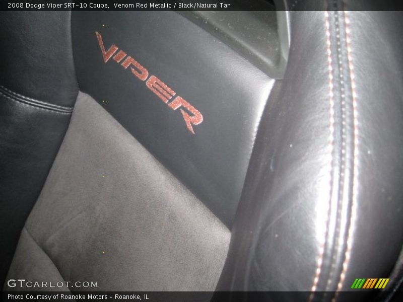 Venom Red Metallic / Black/Natural Tan 2008 Dodge Viper SRT-10 Coupe