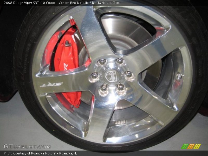 Venom Red Metallic / Black/Natural Tan 2008 Dodge Viper SRT-10 Coupe
