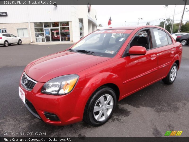 Tropical Red / Gray 2011 Kia Rio LX
