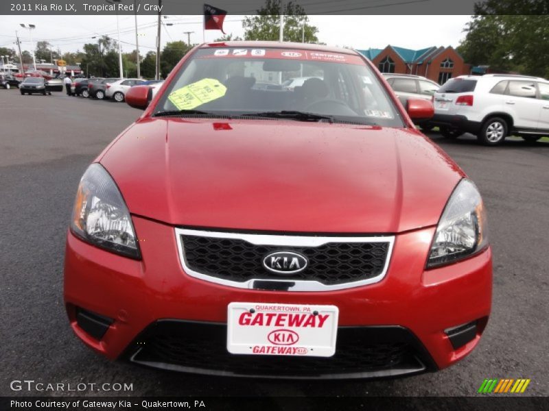 Tropical Red / Gray 2011 Kia Rio LX