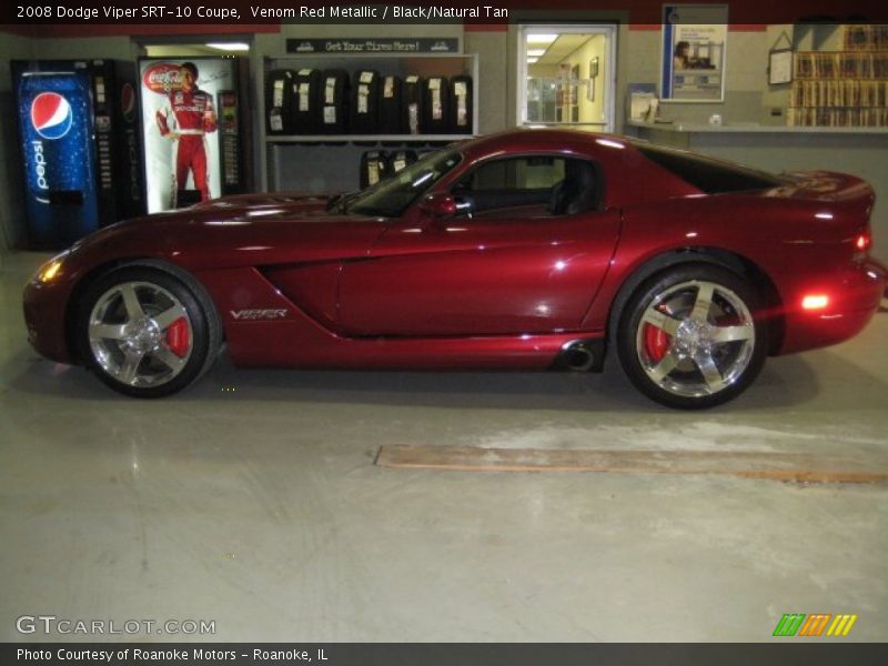 Venom Red Metallic / Black/Natural Tan 2008 Dodge Viper SRT-10 Coupe