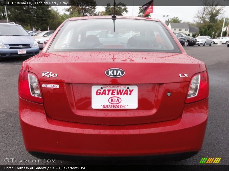 Tropical Red / Gray 2011 Kia Rio LX