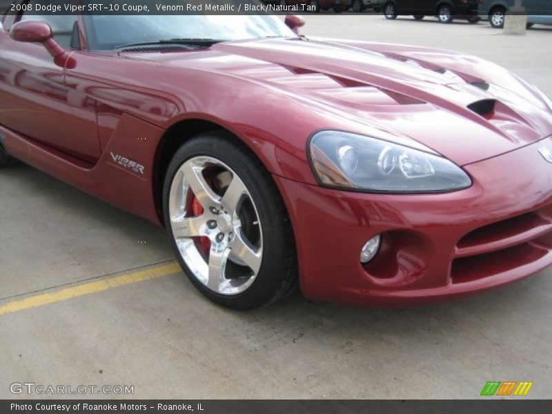 Venom Red Metallic / Black/Natural Tan 2008 Dodge Viper SRT-10 Coupe