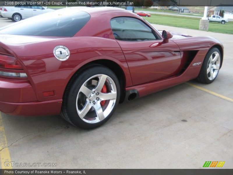 Venom Red Metallic / Black/Natural Tan 2008 Dodge Viper SRT-10 Coupe