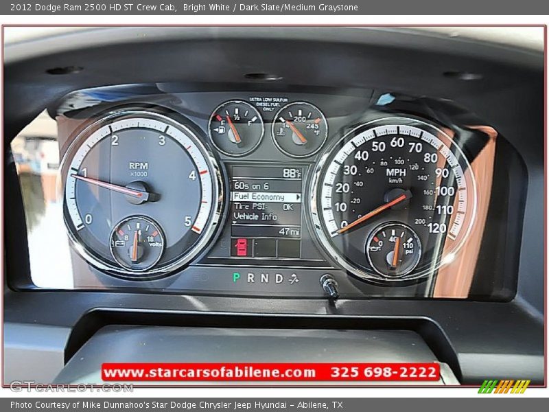 Bright White / Dark Slate/Medium Graystone 2012 Dodge Ram 2500 HD ST Crew Cab