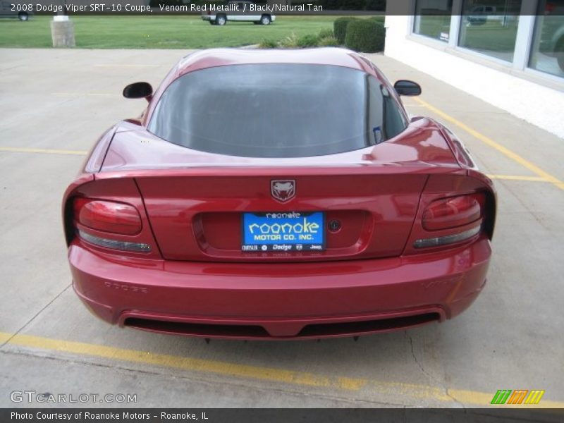 Venom Red Metallic / Black/Natural Tan 2008 Dodge Viper SRT-10 Coupe
