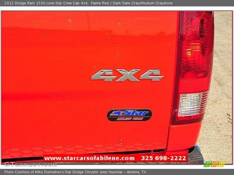Flame Red / Dark Slate Gray/Medium Graystone 2012 Dodge Ram 1500 Lone Star Crew Cab 4x4